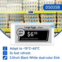 Étiquettes électroniques MinewTag 3,5 pouces avec écran Eink Epaper 2 couleurs BW Dusl Color, rafraîchissement rapide en 3 secondes, adaptées à -15 ℃ -65 ℃