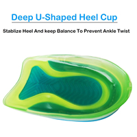 Semelles en gel légères pour enfants Inserts de talon de sport de confort pour peau sensible Soulagement de la fasciite plantaire pour le talon supérieur de la cheville