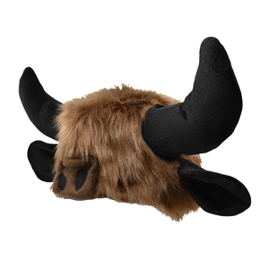 Sombreros de animales de felpa divertidos para adultos personalizados, peludo trampero, Bisonte, búfalos, Búfalo peludo, cuernos de toro negro para eventos deportivos, obsequio - Product Image 3