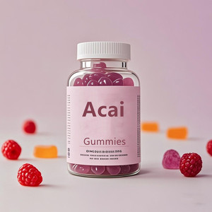 Jus de fruits d'açaï lyophilisé soluble dans l'eau en marque privée, extrait de fruits d'açaï, gommes <span class=keywords><strong>vitamin</strong></span>ées aux baies d'açaï - Product Image 1