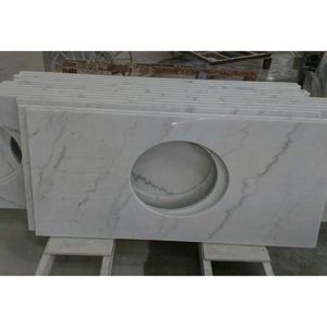 Vanity Tops de mármol blanco moderno a precios competitivos Granito artificial para uso en hoteles Vanidades de baño elegantes fabricadas en Malasia - Product Image 5