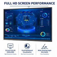 Pantalla LED de Señalización Digital de 32 Pulgadas Full HD con Marco Metálico para Uso en Interiores en Centros Comerciales, Exposiciones y Centros Gubernamentales OEM