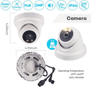 Hàng Mới Về HIK Tương Thích Colorvu <span class=keywords><strong>Camera</strong></span> POE <span class=keywords><strong>IP</strong></span> Tháp Pháo Đủ Màu 8MP 4K Tích Hợp MIC Phát Hiện Cơ Thể Người/Xe - Product Image 2