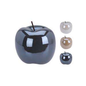 Decorazione in Ceramica Lucida a Forma di Mela Blu/Beige/Bianco D. 4CM Assortita - Product Image 1