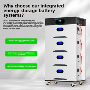 Système de stockage d'énergie <span class=keywords><strong>solaire</strong></span> tout-en-un, batterie LiFePO4 51,2 V, système de secours d'énergie <span class=keywords><strong>solaire</strong></span> domestique, fournisseur en gros - Product Image 4