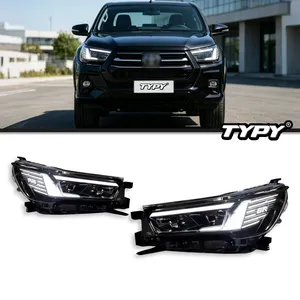 Conjunto de faros delanteros TYPY para Toyota HILUX REVO 2021-2024, modificados con luces LED de alta gama para circulación diurna. - Product Image 1