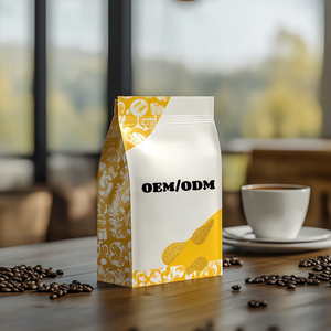 Pochette debout en plastique avec logo personnalisé avec fermeture éclair zip-lock pour café, <span class=keywords><strong>snack</strong></span>, thé, poudre de protéines, sacs d'emballage OEM - Product Image 4
