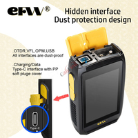 Mini OTDR OFW, Probador de Fibra Óptica Activa en Vivo, 1550nm 20dB, Reflectómetro de Fibra Óptica con Pantalla Táctil, OPM, VFL, OLS, Probador PM FTTH TCP