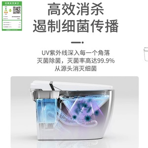 WC intelligent Chaozhou DT606 à poser au sol, chasse d'eau par siphon à jet, 4,8 L, entièrement automatique, commande vocale - Product Image 5