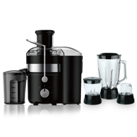 Mixeur centrifuge 4-en-1 multifonctionnel, extracteur de jus de fruits électrique et manuel en acier inoxydable à vitesse réglable – Vente chaude