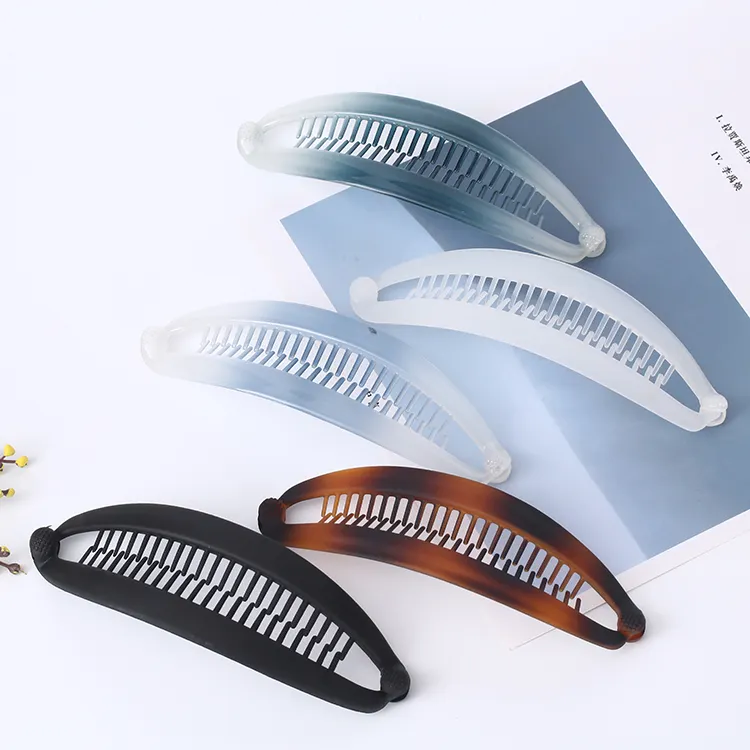 Классические заколки для волос типа банан, расчески, Большая двойная расческа, зажим для волос «рыбий хвост», зажим для фиксации бананового хвоста