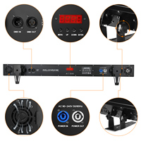 Lot de 2 barres de lumière LED 6-en-1 RGBWAUV 180W avec contrôle DMX pour événements, spectacles, DJ, concerts - Projecteurs de scène à LED pour éclairage mural