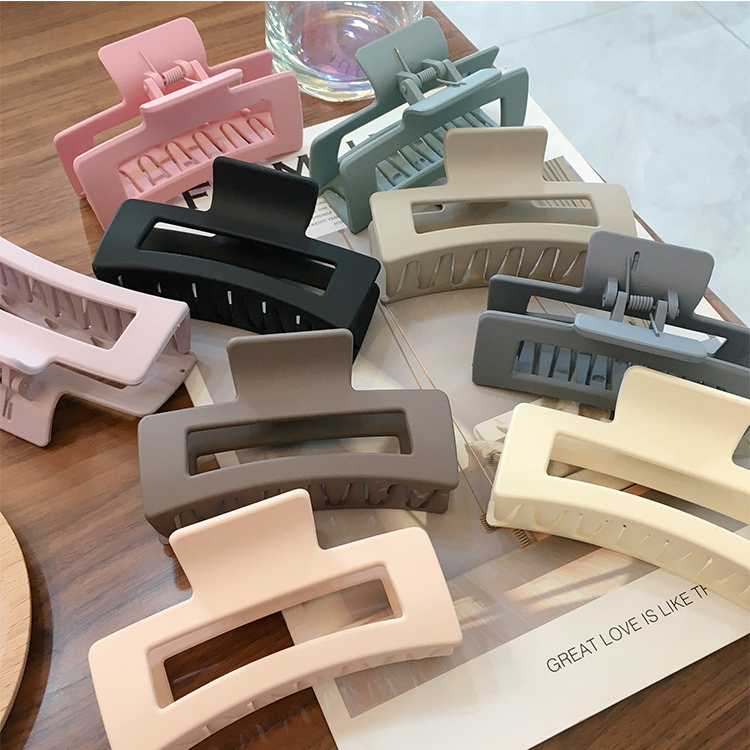 Оптовая продажа, модные женские пластиковые Матовые большие заколки для волос Yucat из поликарбоната 10,5 см, большие акриловые заколки для волос на толстых волосах