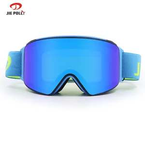 Kacamata hitam olahraga ski Uv400 terpolarisasi dewasa kustom pabrik kacamata papan salju magnetik antikabut pria