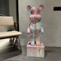 Sculpture d'ours violent de dessin animé sur mesure Collection créative d'intérieur Décoration de la maison Utilisation d'artisanat d'art