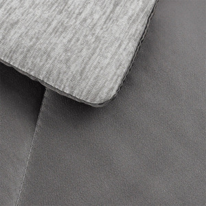 Manta Refrigerante de Verano, de Bambú y Algodón, Acolchada, Color Gris Oscuro, Tamaño Doble para Adultos, Lavable a Máquina, Relleno de Fibra Sintética - Product Image 4
