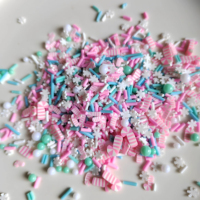 Holiday Snowflake Peppermint Candy Cane Christmas Mixed Polymer Clay Sprinkles for Confetti,Slime,Shaker Project DIY Filling