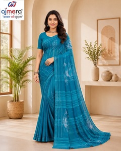 Saris de créateurs haut de gamme pour femmes, élégants, à séchage rapide, protection solaire, toutes saisons, confort supérieur, bureau, décontracté, festif - Product Image 5
