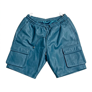 Shorts cargo pour homme, couleur unie, taille élastique mi-haute, tissu polyester, style décontracté, poches, respirant, écologique, plusieurs couleurs - Product Image 5