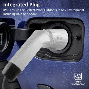 Cargador Portátil para Vehículos Eléctricos Nivel 2, 32A, 7kW, Tipo 2 IEC62196 con Enchufe CEE, Pantalla LCD Inteligente, Carga Rápida EVSE, Estación de Carga Portátil - Product Image 4