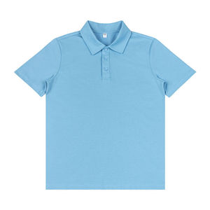 เสื้อโปโลสีพื้นแขนสั้นโพลีเอสเตอร์ชุดทำงานสวมใส่ได้ทุกวัน - Product Image 1