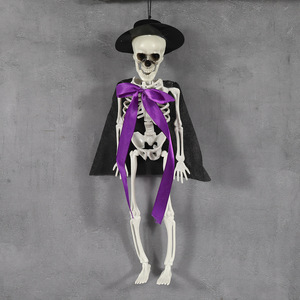 Di alta qualità cornice ossea scheletro di Halloween casa stregata decorazione di oggetti di scena 40cm di plastica umana realistica appesa ornamento - Product Image 3