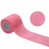 Bandage élastique non tissé respirant en acrylique à forte adhérence, motif personnalisé pour les entorses des doigts, des chevilles, des genoux, des poignets et l'utilisation animale (chiens, chats, etc.)