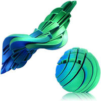 Balle sensorielle anti-stress en plastique faite à la main, jouet Fidget Gear Ball à flux liquide, sphère sensorielle tendance pour le soulagement de l'anxiété, idéale pour le bureau, la maison et les voyages