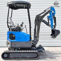 Mini-excavatrice FULCORE entièrement personnalisable avec chenilles en caoutchouc et largeur de châssis réglable pour le creusement de fondations
