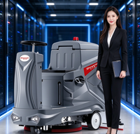 Nettoyeur de sols compact V8 à batterie, machine de nettoyage automatique des sols avec aspirateur pour entrepôt, atelier, supermarché