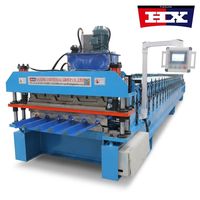 Presse à tuiles trapézoïdales à double pont haute vitesse pour la fabrication de tôles de toiture en acier coloré pour usine de construction