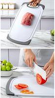 Moderne Minimalistische PP & Rubber Kunststof 3-delige snijplankset Antislip keuken snijplanken voor vlees, fruit & groenten
