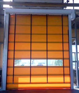 Porte industrielle élévatrice flexible Porte roulante automatique rapide en <span class=keywords><strong>PVC</strong></span> Portes empilables industrielles à grande vitesse pour entrepôt d'usine - Product Image 6