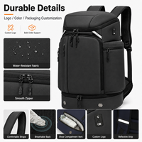 Mochila para Portátil de Gran Capacidad al por Mayor con Compartimento para Zapatos, Separación en Seco y Húmedo, Bolsa de Viaje Deportiva Impermeable para Hombres y Mujeres