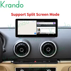 Krando 8 " Android 11 Car Radio Navigation GPS Multimedia Navigator For Audi A1 2010 2011 2012+ Flip Screen Wireless Carplay