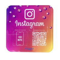 Social Media Acryl-NFC-Schildkarte für Google Review/Facebook/Instagram