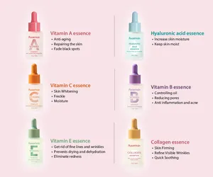 Özel etiket Anti-aging hyaluronik asit yüz serumu nem Serum E vitamini cilt bakımı C vitamini beyazlatma yüz serumu