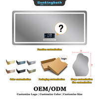 Modernes Design Luxus-Touchscreen Anti-Beschlag Gehärteter Spiegel LED Smart Badezimmerspiegel mit LED-Beleuchtung für Hotels