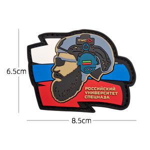 Patchs en caoutchouc souple PVC, Badges de fans des Forces Spéciales Russes, République de Tchétchénie, Kadyrov, Patchs à crochets pour ceinture, Vente en gros - Product Image 2