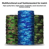 Cache-cou respirant anti-UV camouflage en soie glacée haute élasticité pour activités de plein air, pêche et sport