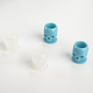 200pcs Transparent Blue Skeleton Medical Plastic Tattoo Ink Cups Disposable Pigment <b>Holder</b> for Permanent <b>Makeup</b> Accessories - Product Image 5