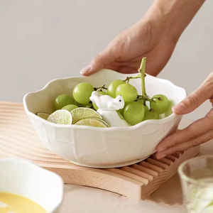 Vente en gros d'usine, bol à fruits en céramique simple, élégant et charmant pour les fêtes - Product Image 4
