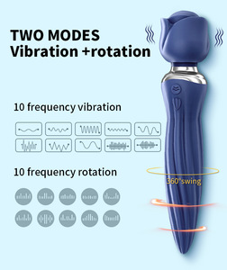 Vibratore Gelance a forma di rosa con due modalità di vibrazione e rotazione giocattoli Sexy per le donne - Product Image 3