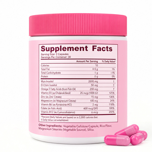 Myo D-chiro Inositol Chromium Folate Vitamine D3 Rapport 40:1 Régulation Hormonale Soutien Immunitaire Complément Alimentaire en Capsules Femmes Enceintes - Product Image 4
