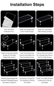 Giá để đồ trưng bày bằng acrylic trong suốt, gấp gọn hiện đại, dùng cho đồ ăn nhẹ, nước hoa, bánh cupcake, bền chắc - Product Image 6