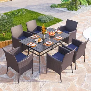 Patio Wicker <b>Chair</b> Set of 2, Outdoor Modern PE Rattan Armchair with Removable Cushions for <b>Deck</b>, Porch - Product Image 5