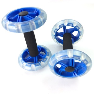 Appareil d'exercice abdominal double pour la maison, équipement de fitness stable pour entraînement du tronc, poignées antidérapantes, roue AB <span class=keywords><strong>Roller</strong></span> - Product Image 4