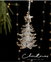 Ornements suspendus en plastique transparent acrylique pour arbre de Noël, motif ballerine, 2025