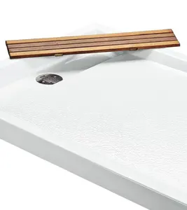 Wiselink kapalı banyo duş teknesi 60 inç abd duş tabanı dikdörtgen SMC reçine ADA duş panosu