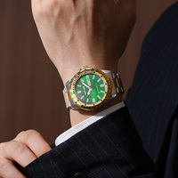 Montre à quartz avec logo personnalisé pour homme, étanche, décontractée, élégante, design simple, bracelet en acier inoxydable, aiguilles lumineuses